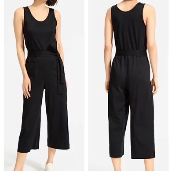 Everlane Pants - NWT Everlane The Luxe Cotton Jumpsuit Black Medium Sustainable‎